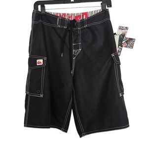 NWT Vintage Quiksilver Kelly Slater Men's Black Swim Board Shorts Trunks